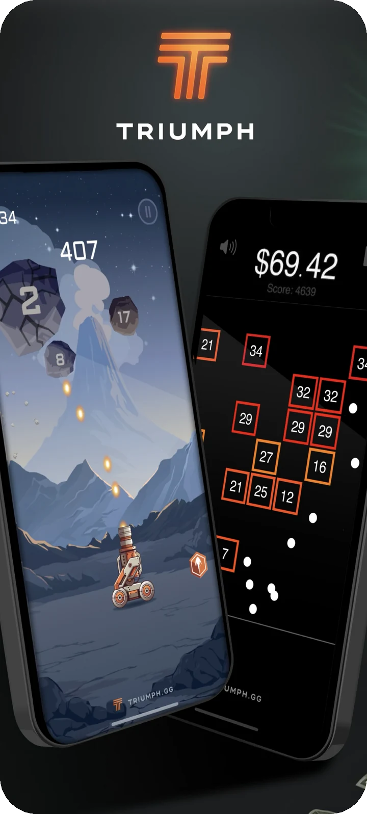 Triumph App Store promotional screenshot