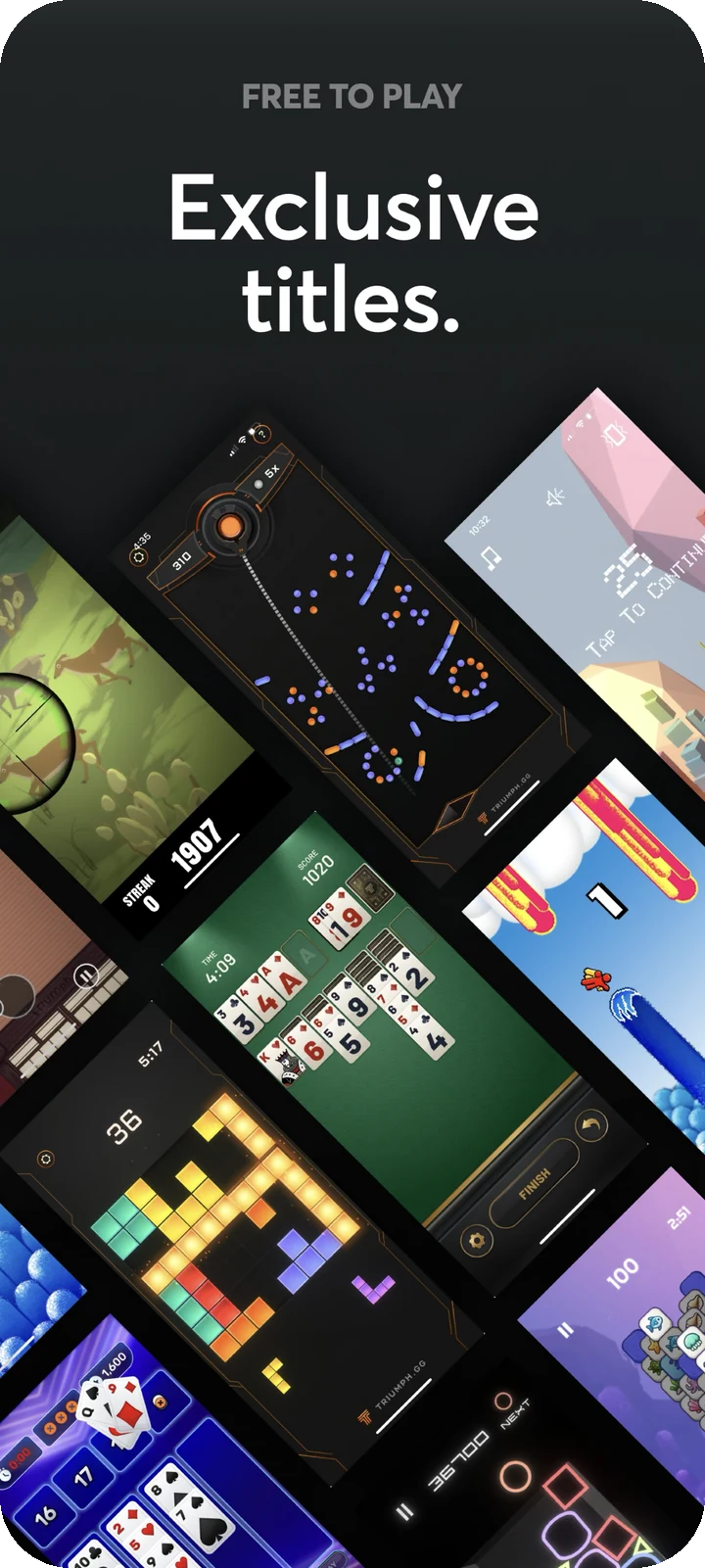Triumph App Store promotional screenshot